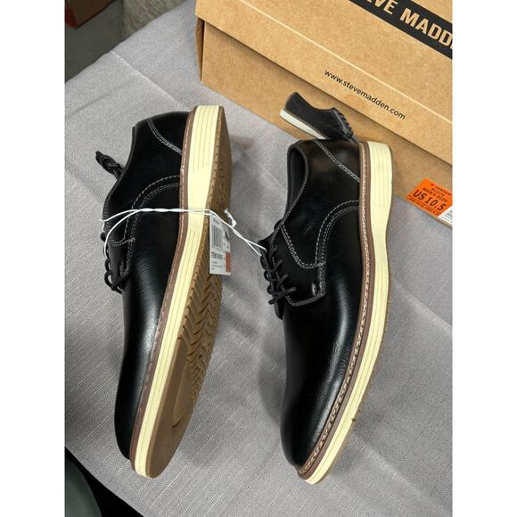 Steve Madden P-Jansen Mens Oxford Dress Shoes Size 10.5 Black 1849688 NEW main image 6